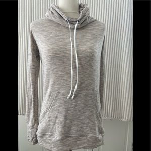 Athleta cowl/cinch neck very light sweatshirt.